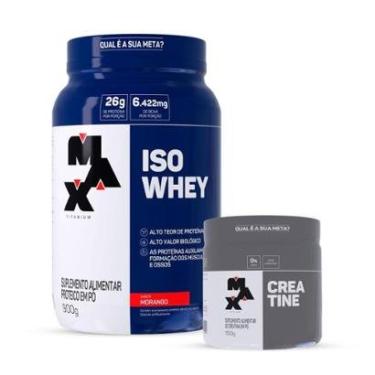 Imagem de Combo Iso Whey 900g e Creatina 150g Max Titanium-Feminino