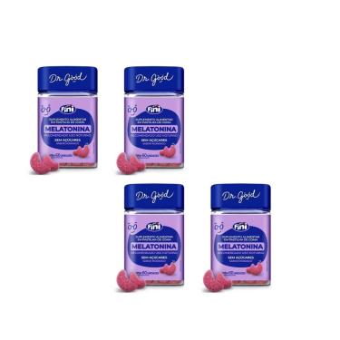 Imagem de Kit 4 Melatoninas Sabor Morango 4x60 Gomas Fini Dr Good-Unissex