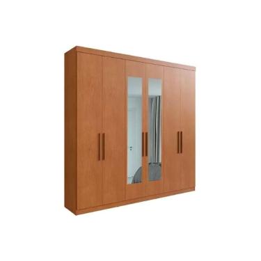 Imagem de Guarda Roupa 6 Portas (2 C/ Espelho) E 2 Gavetas Ph1707 Carvalho - Herval