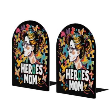 Imagem de Suporte para livros de madeira grande para meninas com autismo, suporte de livros decorativo, antiderrapante, resistente, terminais para escritório, escritório, biblioteca, escola, estudo, decoração