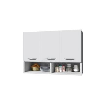 Imagem de Armario Aéreo Sapateira Organizadora Quarto Sala 3 Portas - Magazine R