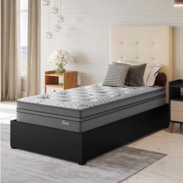 Imagem de Conjunto Cama Box Solteiro Zoe Com Molas Ensacadas 088x188x62,4cm Yesc