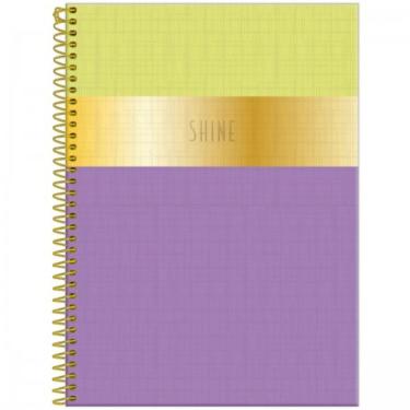 Imagem de Caderno Universitário Capa Dura 10 Matérias 160 Folhas Shine Foroni Estampa 2