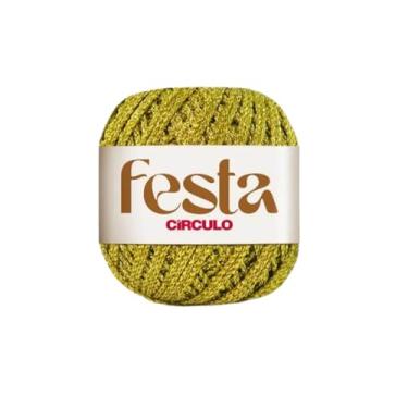 Imagem de Fio Festa Linha Círculo Novelo 87m 50g - 60% Poliamida 40% Poliéster (Ouro)