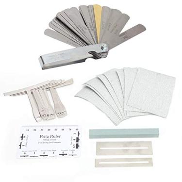 Imagem de Naroote Kit de Reparo de Guitarra Medidor de Raio de Guitarra Durável Com Lixa para Ukulele Bass Guitar Care Ideal para Guitarristas DIY e Acessórios de Luthiers