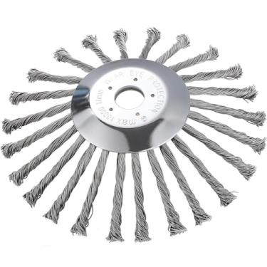 Imagem de Conjunto de roda capina arame aço 10 polegadas escova jardim cortador grama acessórios universais e corte