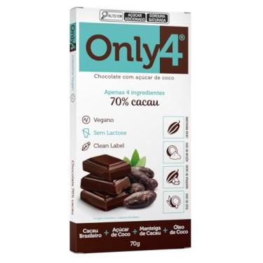 Imagem de Chocolate Tablete Com Cacau 70% Vegano - Only 4