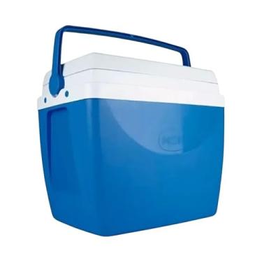 Imagem de Caixa Térmica Cooler 34 Litros, com Alça de Transporte, Tampa Flexível com Porta latas,Perfeito para Praia, Camping e Piqueniques