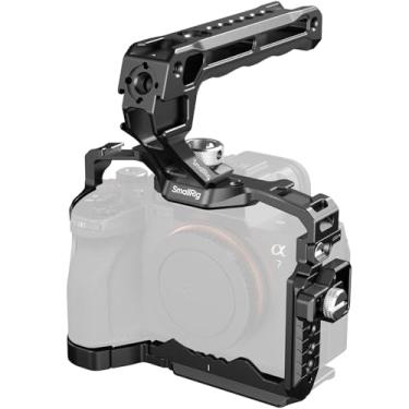 Imagem de SmallRig Gaiola A7 IV com alça superior e grampo de cabo HDMI, kit básico para Sony Alpha 7R V/Alpha 7 IV/Alpha 7 S III