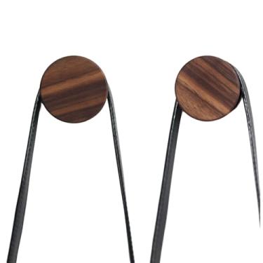 Imagem de 2 ganchos magnéticos retrô, ganchos de bola de madeira de ferro forjado, armazenamento criativo sem perfurações para geladeiras, portas de metal e armários (madeira de nogueira, G)