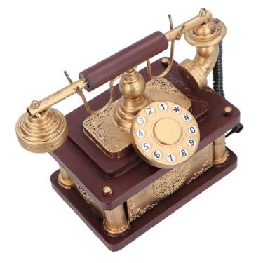 Imagem de AUNMAS Decoração de Telefone Giratório de Resina Vintage, Réplica de Telefone Antigo para Casa e Escritório, Captura a Estética Dos Anos 1920, Ideal para Decoração e Fotografia