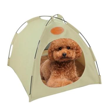 Imagem de Barracas para Gatos de Interior Ninho Cães Fechado Plegável - Canil Filhotes Pet Respirável Lavável Casa Cama Barraca com Almofada Lados