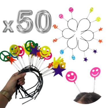 Imagem de Tiara Arquinho Neon Colorida para Festa – Kit Decorativo Divertido para Aniversário e Eventos(40 unidades)