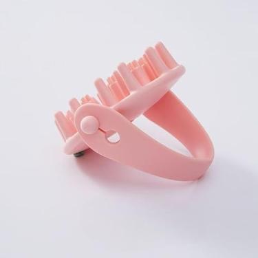 Imagem de Massageador de couro cabeludo de silicone, escova macia para limpeza suave e relaxamento do couro cabeludo, rosa