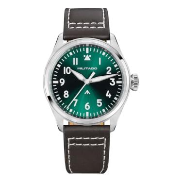 Imagem de TACTICAL FROG MILITADO ML21 Relógio de campo inspirado na aviação de 37 mm, movimento de quartzo VH31 Sweep/515, cristal de safira, BGW9 Lume, relógio casual masculino à prova d'água 100 m, Verde