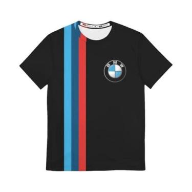 Imagem de Camiseta Masculina BMW De Verão Com Manga Curta, Estilo Esportivo Raci