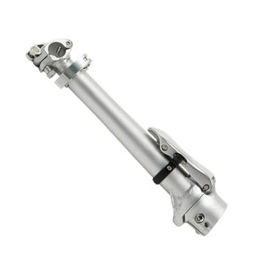 Imagem de Avanço de guidão dobrável CNC para bicicletas, compatível com guidão telescópico bidirecional DAHON LITEPRO de 25,4 mm e garfo de 28,6 mm (1 unidade).(Silver)