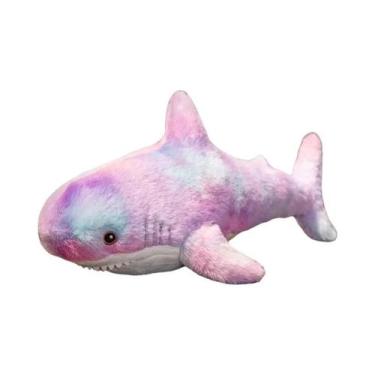 Imagem de Brinquedo De Pelúcia Tubarão De 30cm Roxo Romântico Macio E Fofo Prese