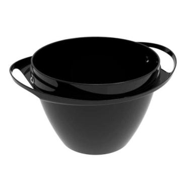 Imagem de Champanheira com Alças 6,2L Preto Balde de Gelo Plástico Bebidas Cripp