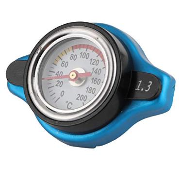 Imagem de Generic Tampa Termostática do Tanque de água do Radiador Com Medidor de Temperatura, Uso Universal, Materiais de, Escuro + Preto, 1 X Tampa (Cabeça pequena 1,3par)