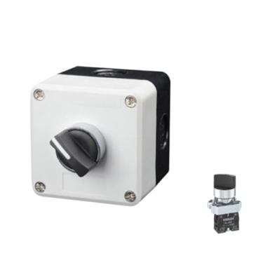 Imagem de ONECMN XB2 Botão de metal caixa de controle Start Stop Símbolo de identificação industrial auto reset interruptor de parada circular de emergência (1-01)