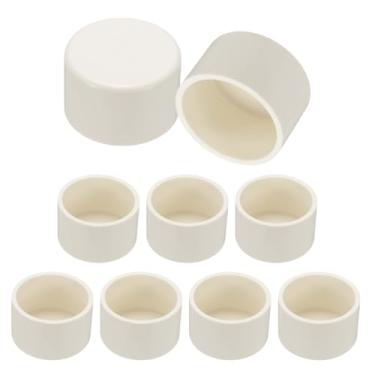 Imagem de PATIKIL Tampas de extremidade de tubo de PVC, pacote com 9, 4 cm de diâmetro, tampa de tubulação, adaptador, encaixes de soquete para construir móveis faça você mesmo, prateleira de jardim, linha de