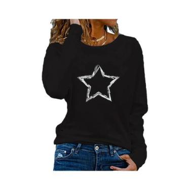 Imagem de Camiseta Feminina Slim De Algodão De Manga Longa Branca, Tops Finos Pa