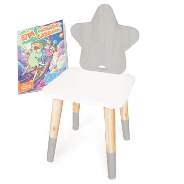 Imagem de Cadeira Infantil de Madeira Estrela - Eita Casa Perfeita, Cinza