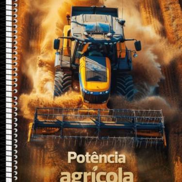 Imagem de Caderno Universitário Capa Dura Potência Agrícola, 1 Matéria, 160 Folhas, Espiral, 20x27,5cm, Tema Agrícola