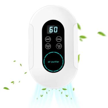 Imagem de Purificador e esterilizador de ar 2 em 1 para casa com tela digital temporizador controle via APP ionizador animais estimação sem perfuração montagem