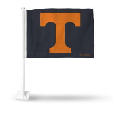Imagem de Bandeira de carro dupla face laranja NCAA Rico Industries Tennessee Volunteers - 40,64 cm x 48,26 cm - mastro forte que se prende no carro/caminhão/automóvel