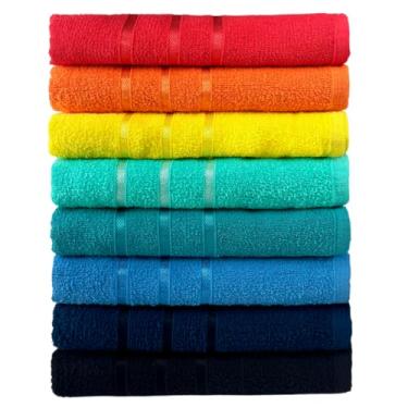 Imagem de Kit 10 Toalhas de Rosto Grandes Felpudas 100% Algodão para Uso Diário em Casa e Salão (10 SORTIDAS)