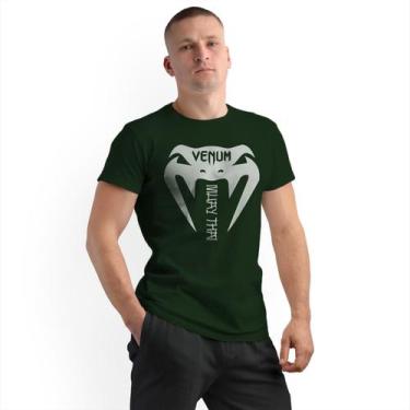 Imagem de Camiseta Muay Thai Venum Academia Treino Boxing 100% Algodão, Verde, M