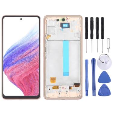 Imagem de Hiregolish Peças de reparo de tela, para Samsung Galaxy A53 5G SM-A536 6,5 polegadas OLED LCD digitalizador de tela conjunto completo com moldura, conjunto de substituição de tela com kits de reparo
