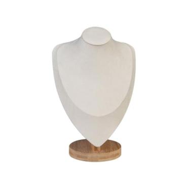 Imagem de Suporte de joias moderno moderno expositor de joias colar suporte janela balcão decorações bege simples colar exibição adereços exibição de joias (grande)