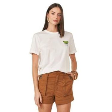 Imagem de Camiseta Colcci Off White Feminina-Feminino