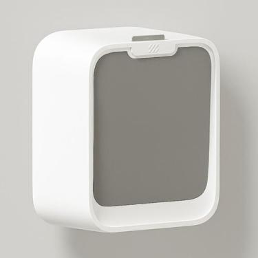 Imagem de Lixeira Suspensa Tampa Retratil Armário 7 Litros Banheiro Cozinha Escr