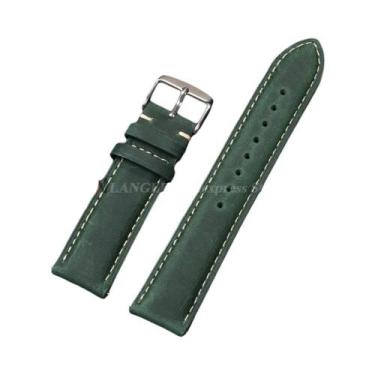 Imagem de Pulseira De Relógio Vintage Em Couro Genuíno Marrom Com Liberação Rápi