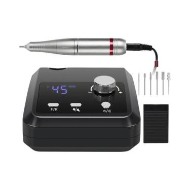 Imagem de Máquina De Furar Unhas Profissional 45000RPM 30W Com Tela LCD, Polidor