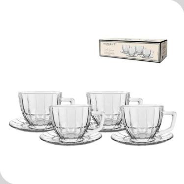 Imagem de Conjunto de Xícaras de Café Cristal Transparente 90 ml  4 Peças  Hausk