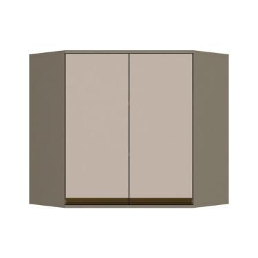 Imagem de Armário De Cozinha Modulado Canto Oblíquo Connect 2 Portas Duna/cristal - Henn