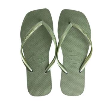 Imagem de Chinelo Havaianas Confortável Slim Feminino, Smoke, Green, 37