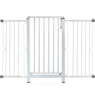 Imagem de Grade e portão para cachorro bebê pet, vãos de 111cm a 115cm - Grade M