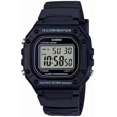 Imagem de Relógio Casio Masculino Ref: W-218h-1avdf Retangular Digital, Preto