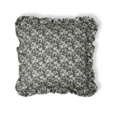 Imagem de Capa Almofada Estampada Babados Floral Dora Verde Westwing, Verde