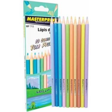 Imagem de Lápis de Cor Tom Pastel Sextavado Caixa com 10 Cores MP713 Masterprint