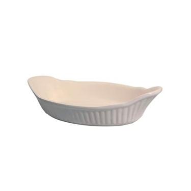 Imagem de Travessa Oval Classic Ceramics Com Aba Cinza 23Cm - Jomafe