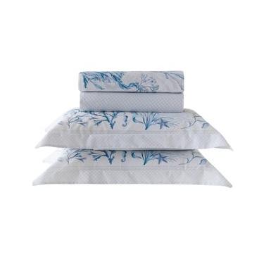 Imagem de Jogo De Cama Vida Bela Estampada Dip Queen 200 Fios 240X250cm - Kacyumara Queen