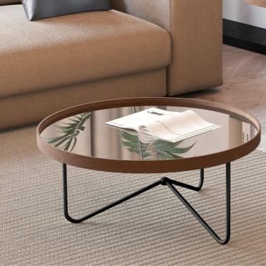 Imagem de Mesa de Centro Redonda com Espelho Alamanda JB Moveis