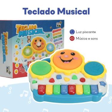 Imagem de Brinquedo Infantil Teclado Piano Sol Musical Educativo - Toys2U